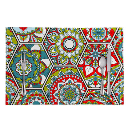Oriental Mandala Bohemian Pattern Print Placemat