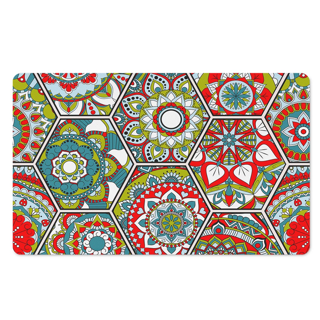 Oriental Mandala Bohemian Pattern Print Polyester Doormat
