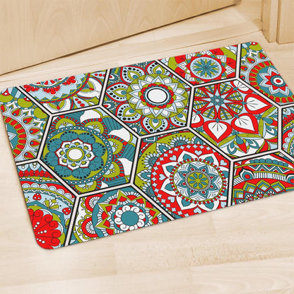Oriental Mandala Bohemian Pattern Print Polyester Doormat