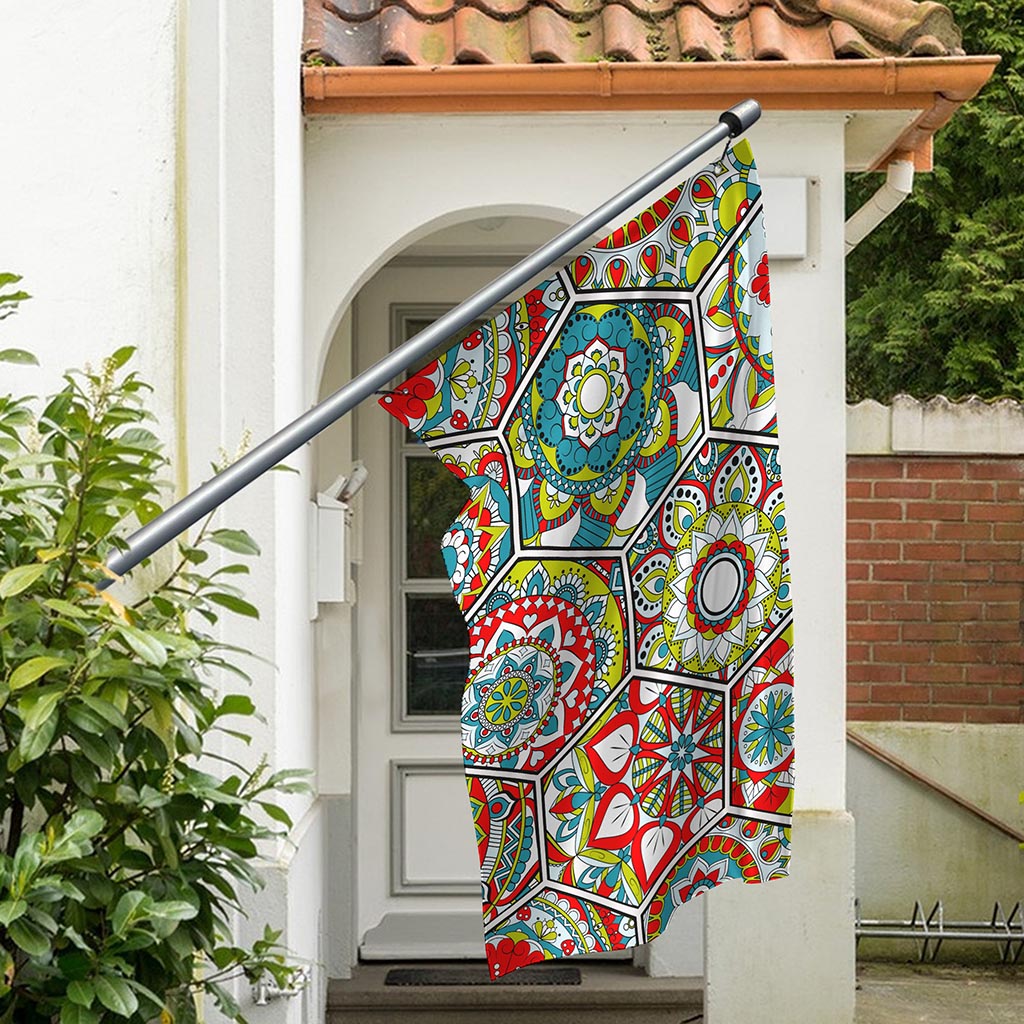 Oriental Mandala Bohemian Pattern Print Polyester Flag
