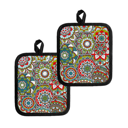 Oriental Mandala Bohemian Pattern Print Pot Holders