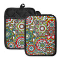 Oriental Mandala Bohemian Pattern Print Pot Holders With Pocket