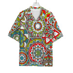 Oriental Mandala Bohemian Pattern Print Rayon Hawaiian Shirt