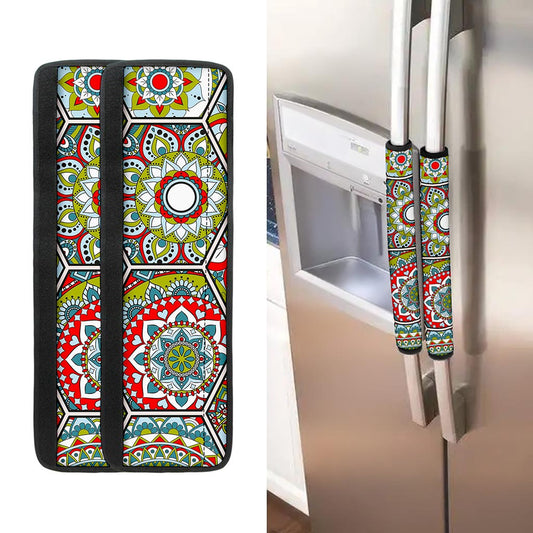 Oriental Mandala Bohemian Pattern Print Refrigerator Handle Covers
