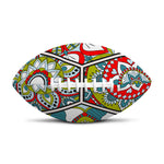 Oriental Mandala Bohemian Pattern Print Rugby Ball