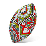 Oriental Mandala Bohemian Pattern Print Rugby Ball