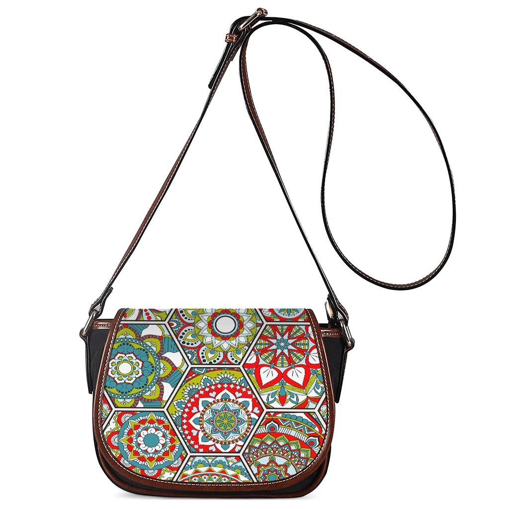 Oriental Mandala Bohemian Pattern Print Saddle Bag