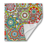 Oriental Mandala Bohemian Pattern Print Silk Bandana
