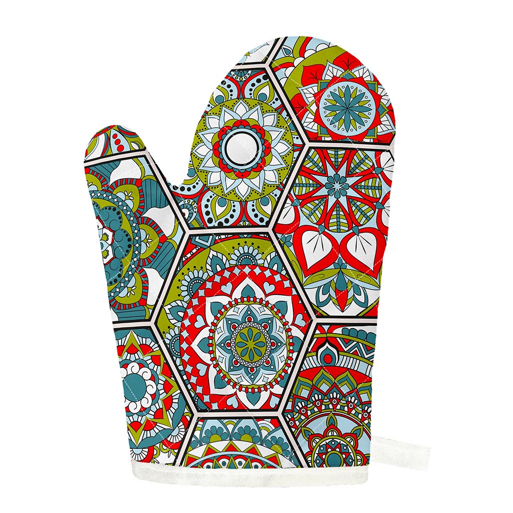 Oriental Mandala Bohemian Pattern Print Single Oven Mitt