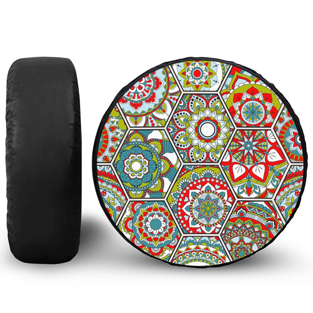 Oriental Mandala Bohemian Pattern Print Tire Cover