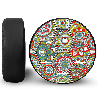 Oriental Mandala Bohemian Pattern Print Tire Cover