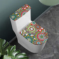 Oriental Mandala Bohemian Pattern Print Toilet Lid And Tank Cover Set