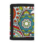 Oriental Mandala Bohemian Pattern Print Trifold Wallet