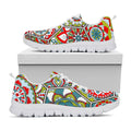 Oriental Mandala Bohemian Pattern Print White Running Shoes