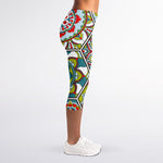 Oriental Mandala Bohemian Pattern Print Women's Capri Leggings