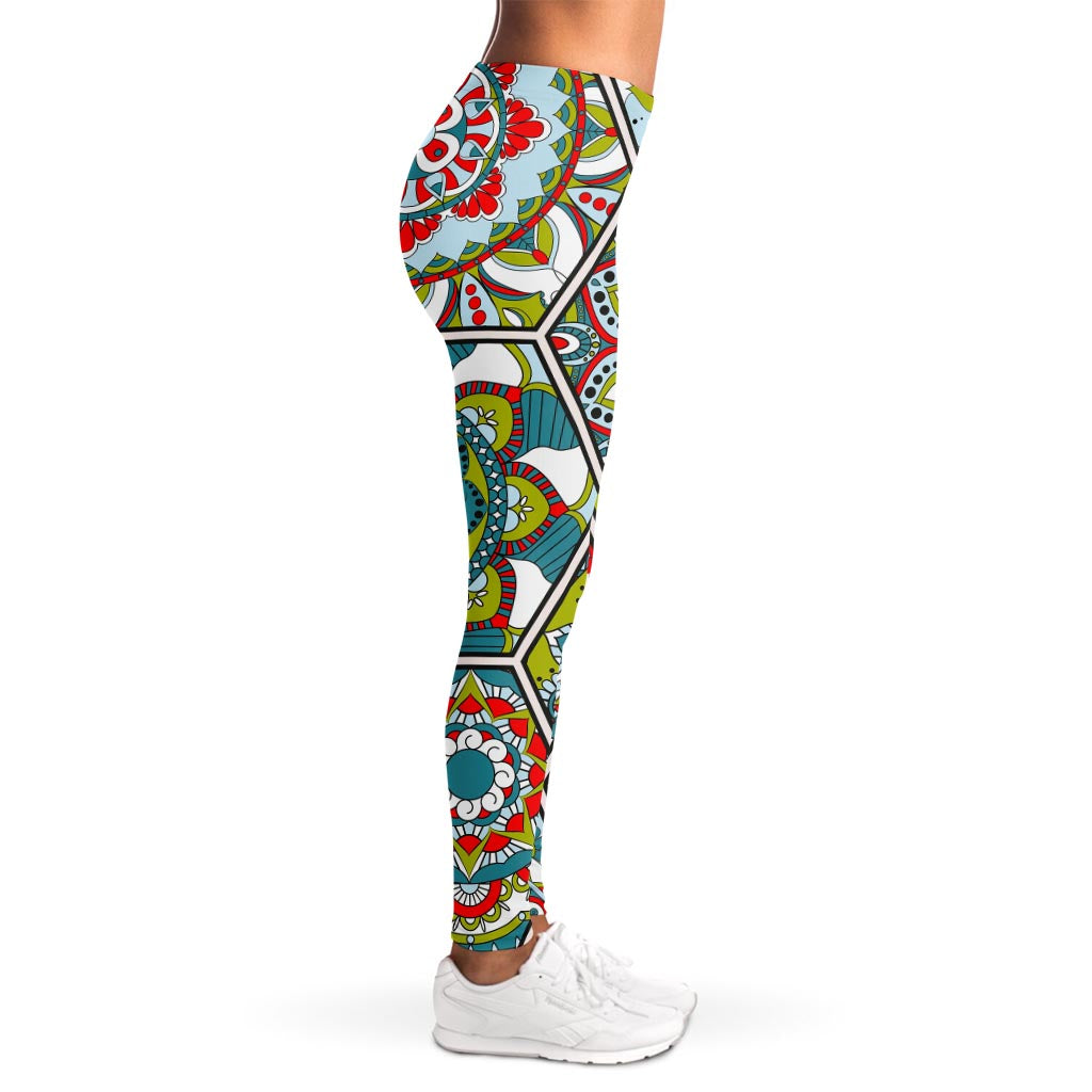 Oriental Mandala Bohemian Pattern Print Women's Leggings