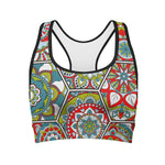 Oriental Mandala Bohemian Pattern Print Women's Sports Bra