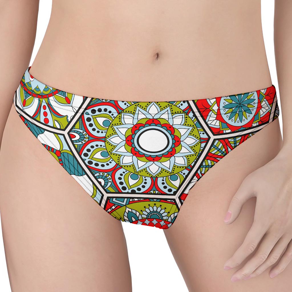 Oriental Mandala Bohemian Pattern Print Women's Thong