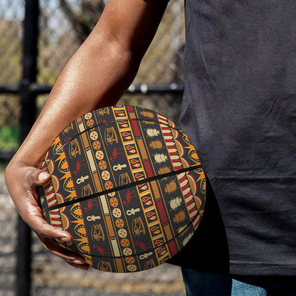 Ornament Egyptian Pattern Print Basketball