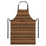 Ornament Egyptian Pattern Print Bib Apron With Pocket
