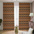 Ornament Egyptian Pattern Print Dimout Pencil Pleat Curtains