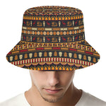 Ornament Egyptian Pattern Print Bucket Hat