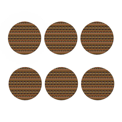 Ornament Egyptian Pattern Print Coaster Set
