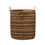Ornament Egyptian Pattern Print Collapsible Laundry Basket