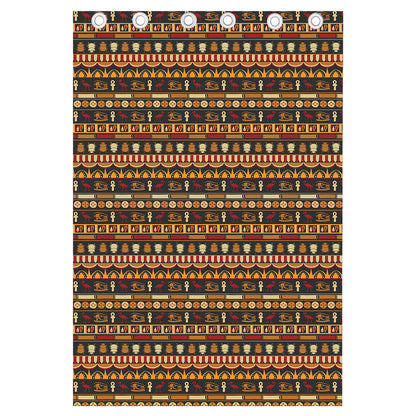 Ornament Egyptian Pattern Print Curtain