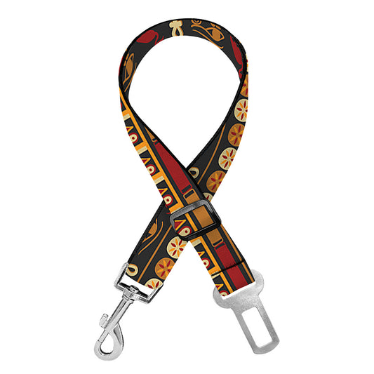 Ornament Egyptian Pattern Print Dog Seat Belt