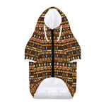 Ornament Egyptian Pattern Print Dog Zip Up Hoodie