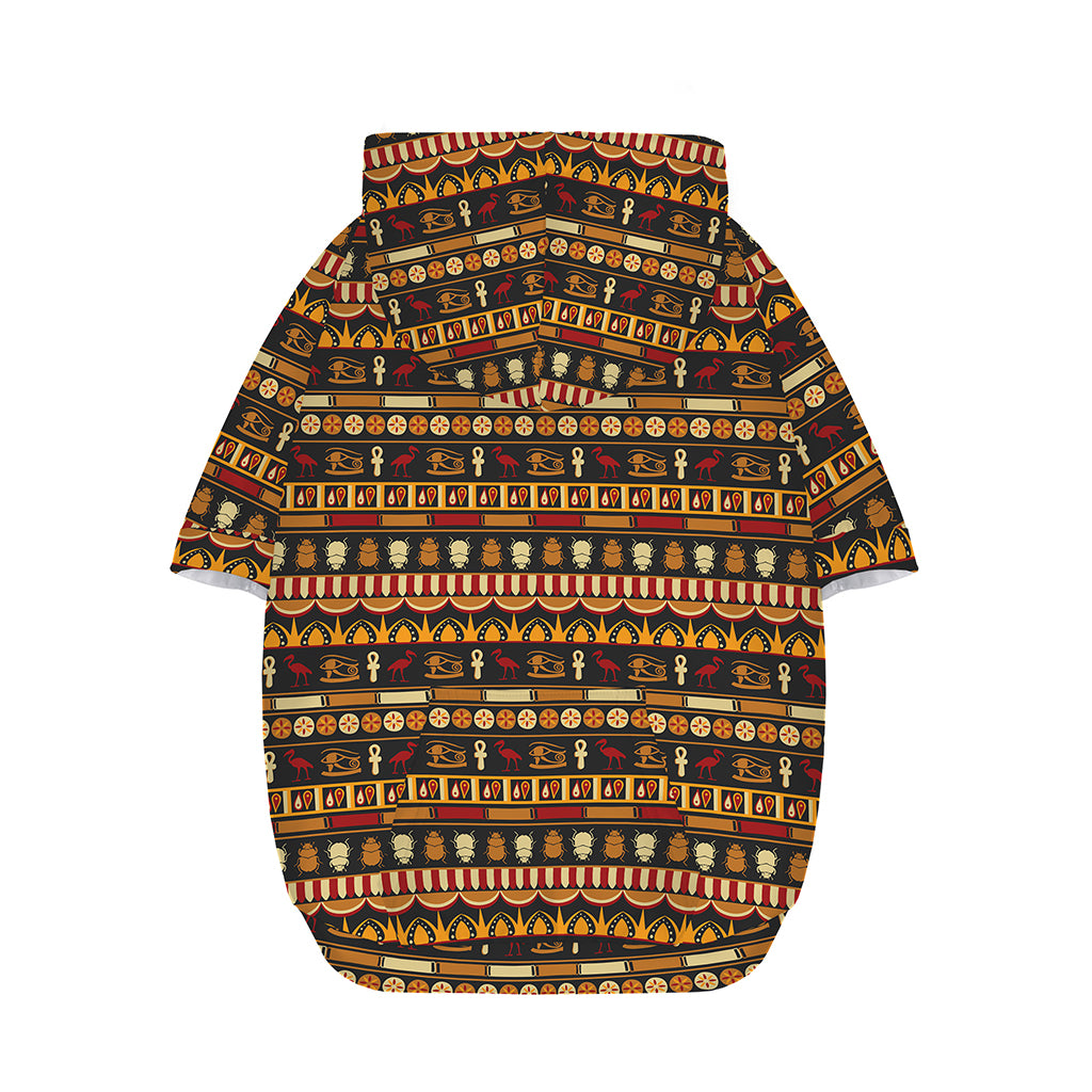 Ornament Egyptian Pattern Print Dog Zip Up Hoodie