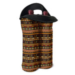 Ornament Egyptian Pattern Print Double Neoprene Wine Tote