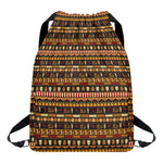 Ornament Egyptian Pattern Print Drawstring Backpack