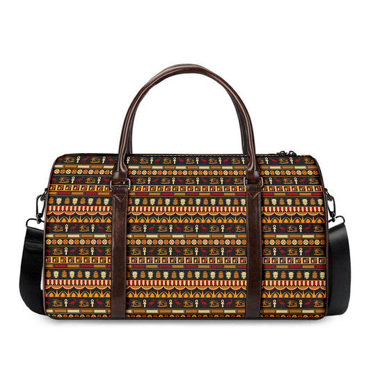 Ornament Egyptian Pattern Print Duffle Bag