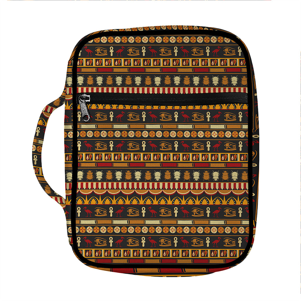 Ornament Egyptian Pattern Print Front Pocket Bible Bag
