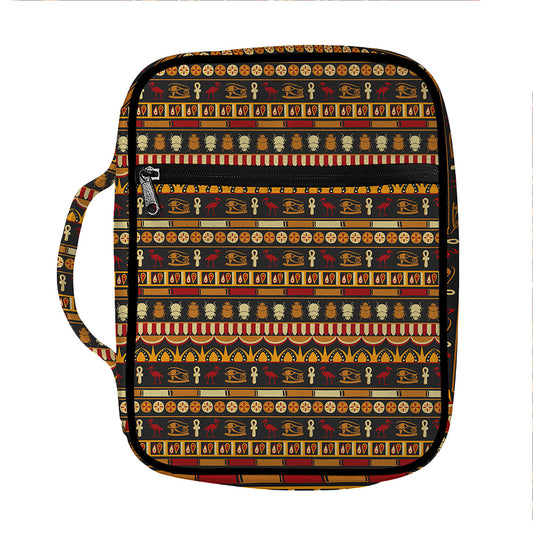 Ornament Egyptian Pattern Print Front Pocket Bible Bag