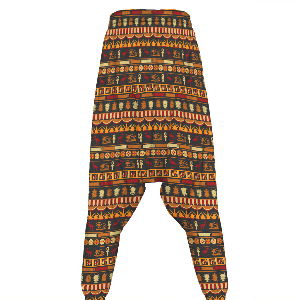 Ornament Egyptian Pattern Print Hammer Pants