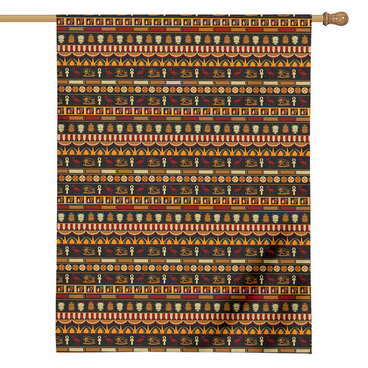 Ornament Egyptian Pattern Print House Flag
