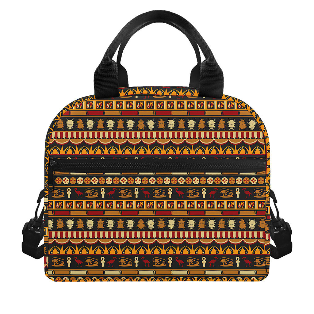 Ornament Egyptian Pattern Print Insulated Lunch Bag