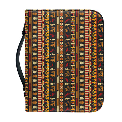Ornament Egyptian Pattern Print Leather Bible Cover