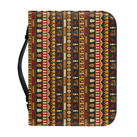 Ornament Egyptian Pattern Print Leather Bible Cover