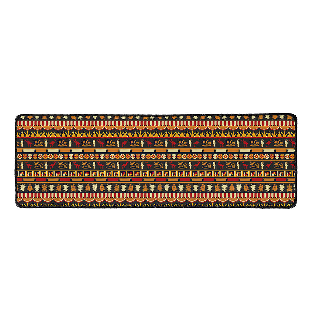 Ornament Egyptian Pattern Print Long Kitchen Mat