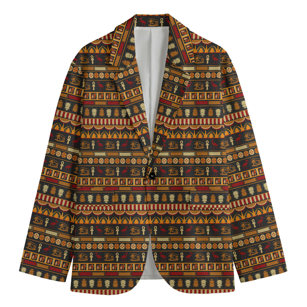 Ornament Egyptian Pattern Print Men's Blazer