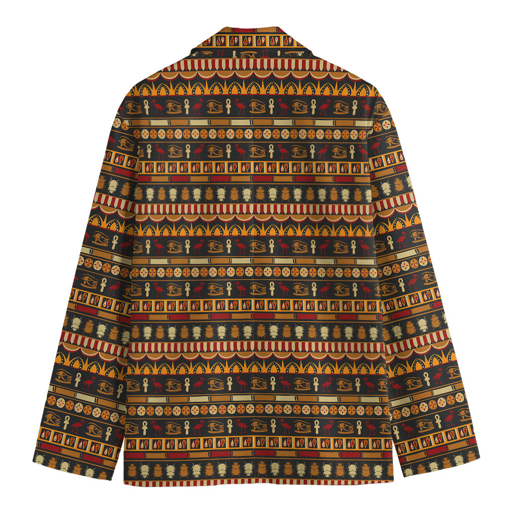 Ornament Egyptian Pattern Print Men's Blazer
