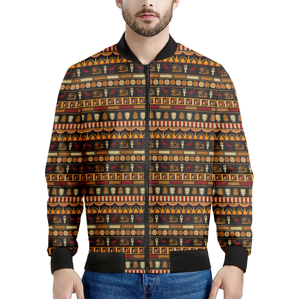 Ornament Egyptian Pattern Print Men's Bomber Jacket