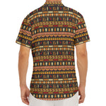 Ornament Egyptian Pattern Print Men's Deep V-Neck Shirt