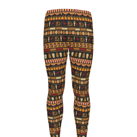 Ornament Egyptian Pattern Print Men's leggings