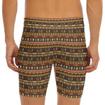 Ornament Egyptian Pattern Print Men's Long Boxer Briefs