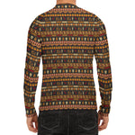 Ornament Egyptian Pattern Print Men's Long Sleeve Rash Guard
